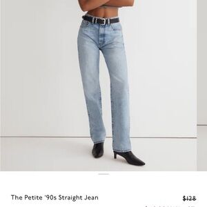 Madewell Petite 90s Straight Jean - Size 29P - Mercer Wash